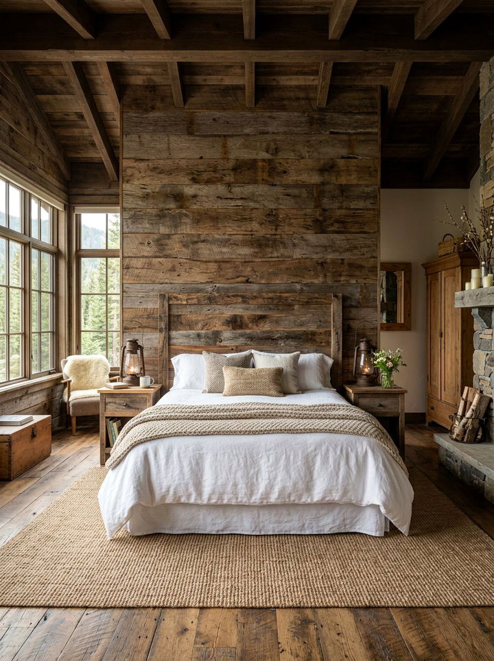 Rustic Wood Bedroom - 30 beige and white bedroom ideas