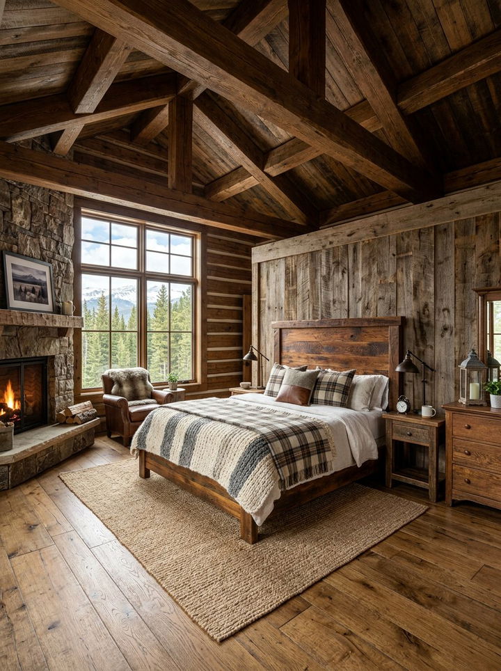 Rustic Wood Bedroom - 30 gender neutral bedroom ideas