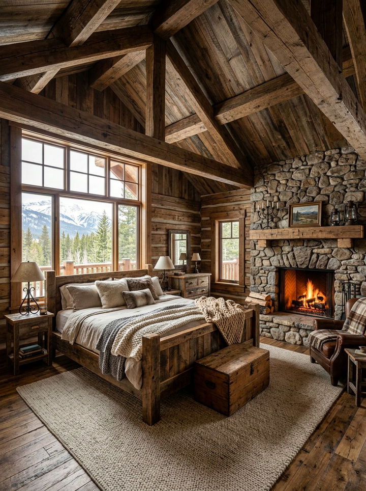 Rustic Wood Bedroom - 30 model home bedroom ideas