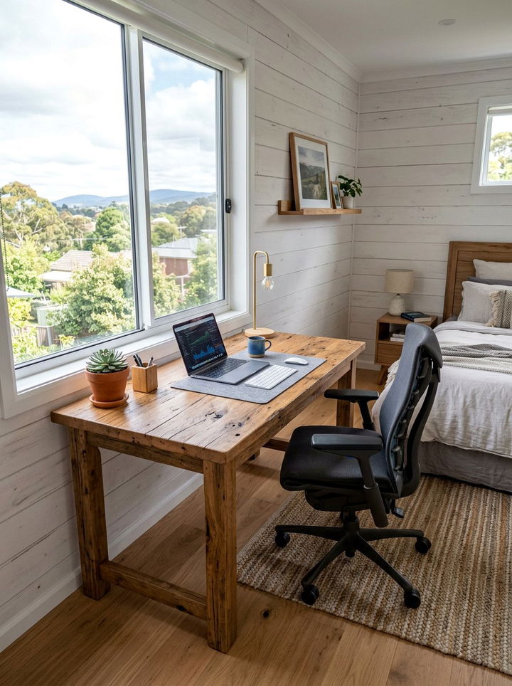 Rustic Wood Bedroom Desk - 30 bedroom reclaimed wood furniture ideas