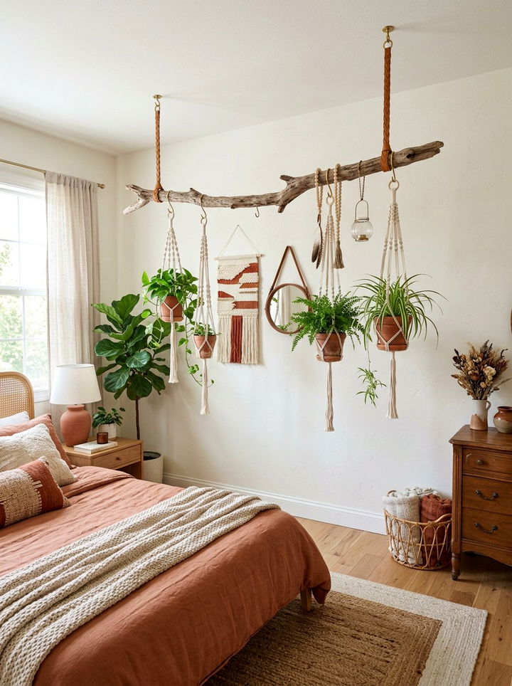 Rustic Wood Branch Hanger - 30 bedroom medal display ideas