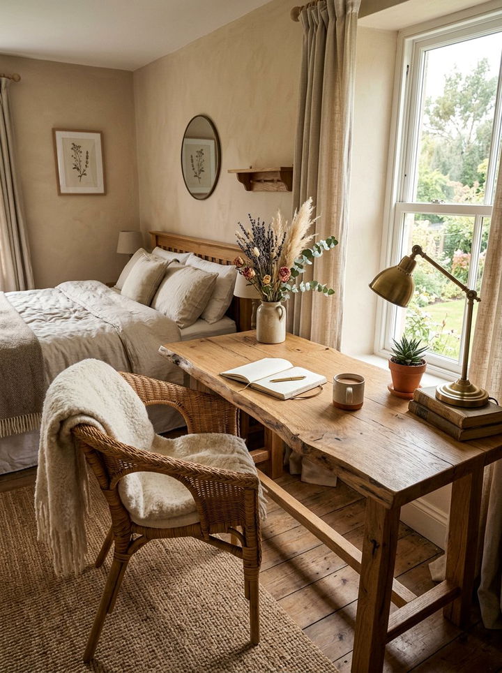 Rustic Wood Desk - 30 bedroom writing desks