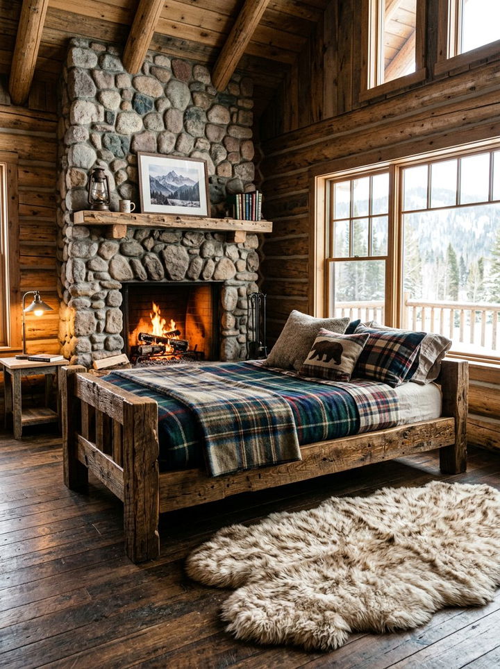Rustic Wood Futon Bed - 30 bedroom futon ideas