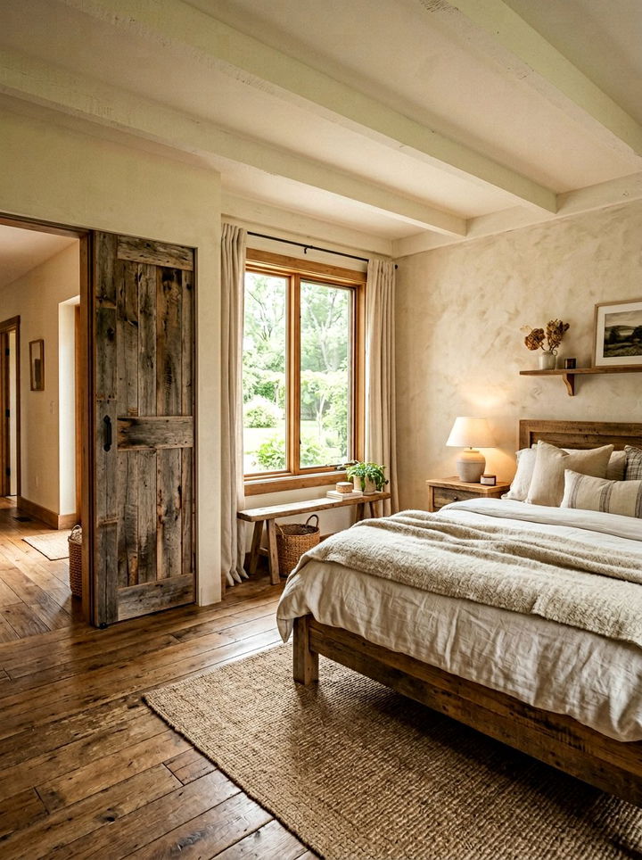 Rustic Wood Pocket Door Bedroom - 30 bedroom pocket doors