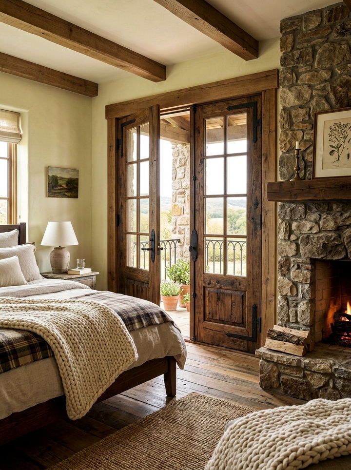 Rustic bedroom french doors - 30 bedroom french doors
