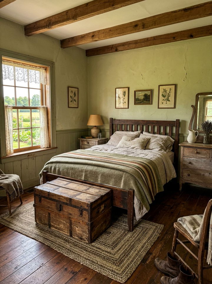 Rustic green bedroom - 30 contemporary green bedroom ideas