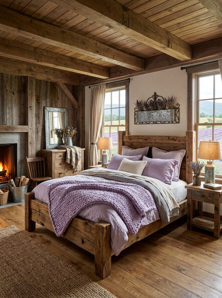 Rustic lavender bedroom decor - 30 pastel lavender bedroom ideas