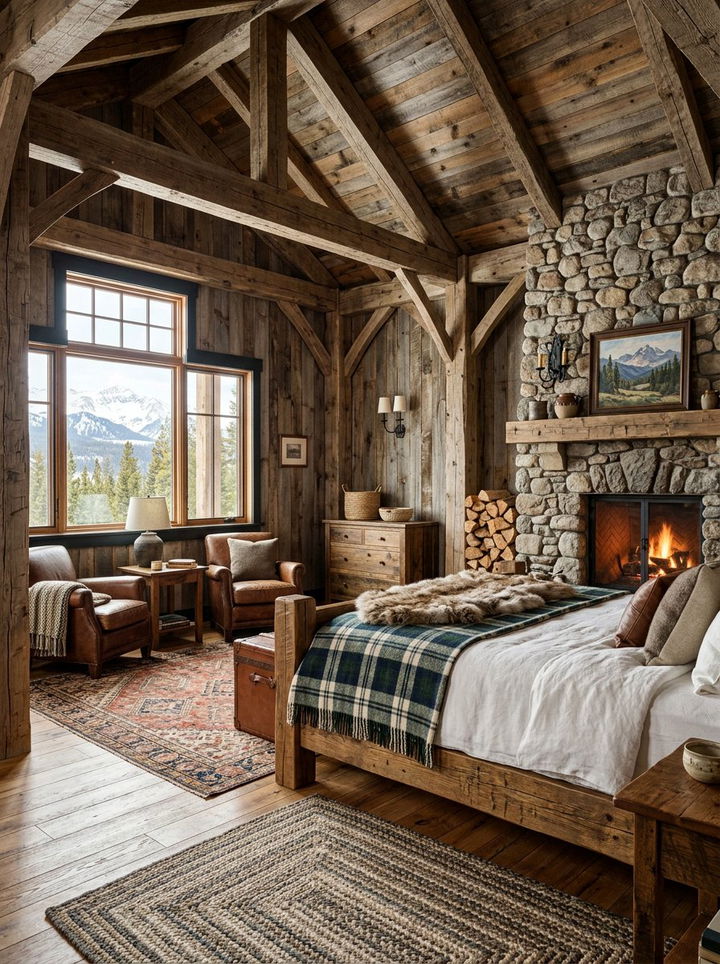 Rustic open bedroom - 30 open plan bedroom ideas