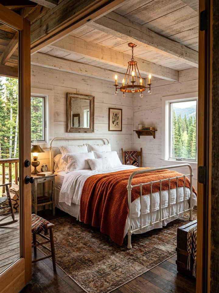 Rustic orange and white bedroom style - 30 orange and white bedroom ideas