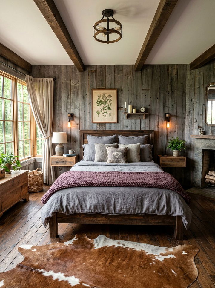 Rustic purple and gray bedroom - 30 purple and gray bedroom ideas