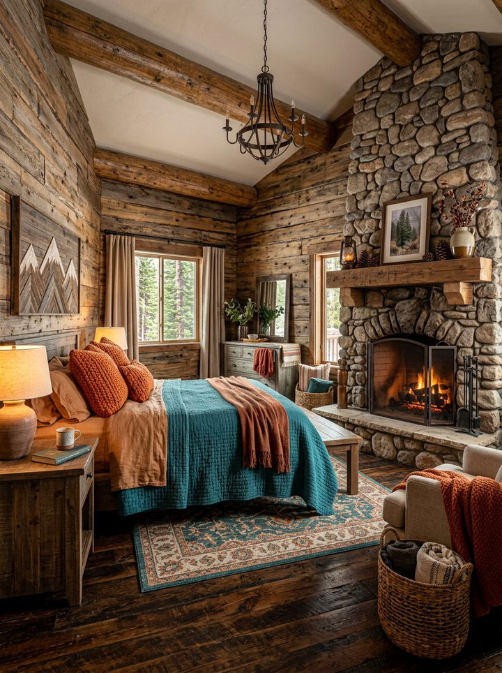 Rustic teal and orange bedroom - 30 teal and orange bedroom color combo