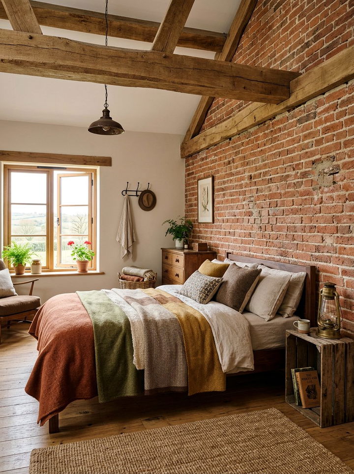 Rustic terracotta bedroom - 30 terracotta bedroom ideas