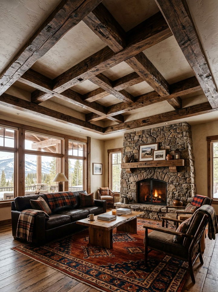 Rustic wood beam tray ceiling - 30 bedroom tray ceiling ideas