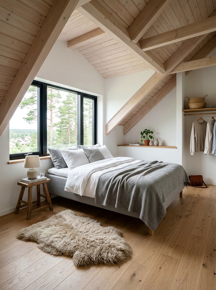 SCANDINAVIAN ATTIC BEDROOM - 30 attic bedroom ideas