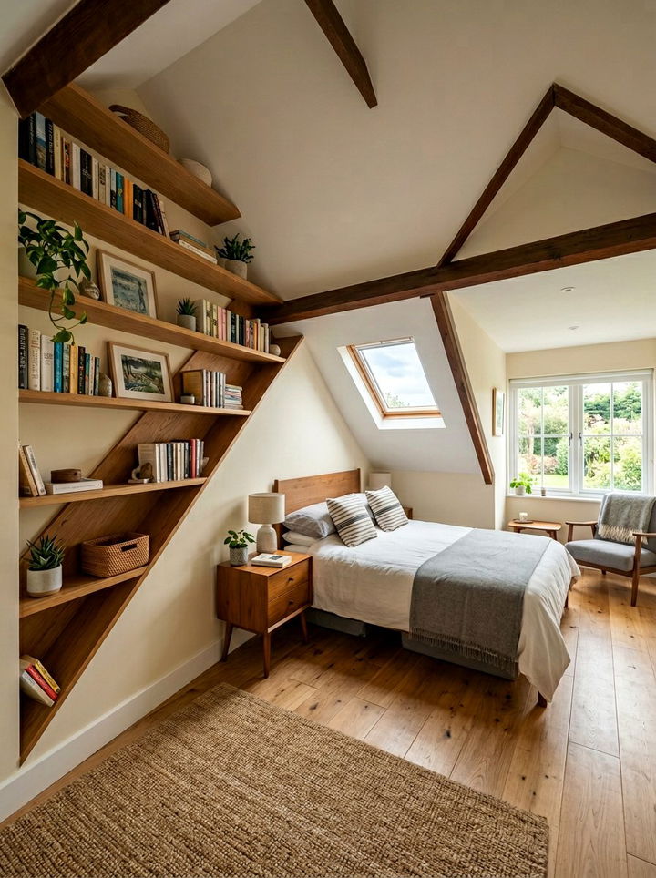 SLANTED CEILING BEDROOM - 30 attic bedroom ideas