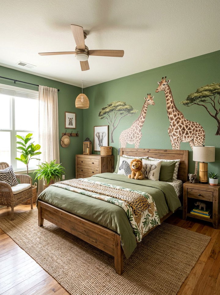 Safari Animal Themed Bedroom - 30 preschooler bedroom ideas