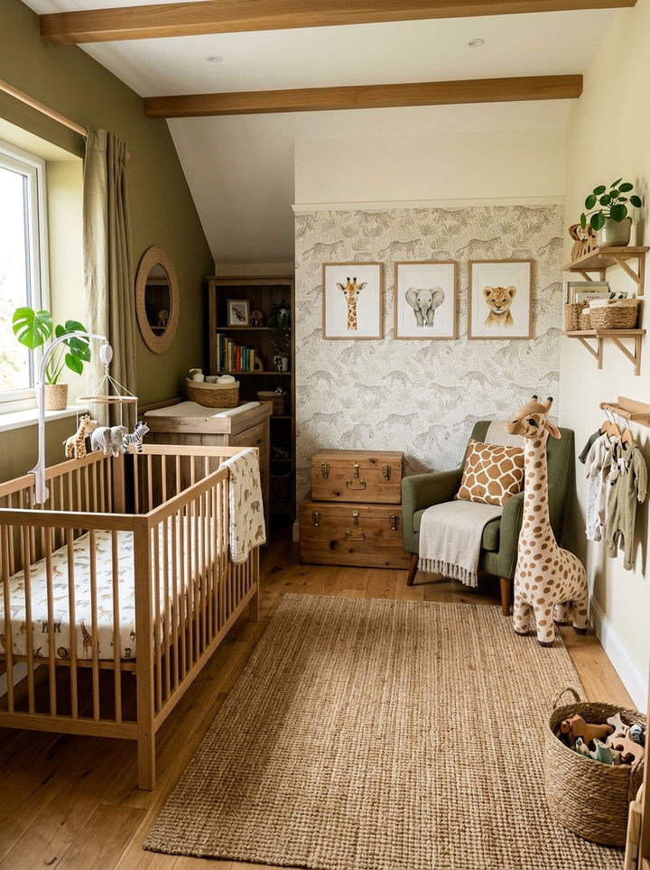 Safari Animals Nursery - 30 kids bedroom ideas