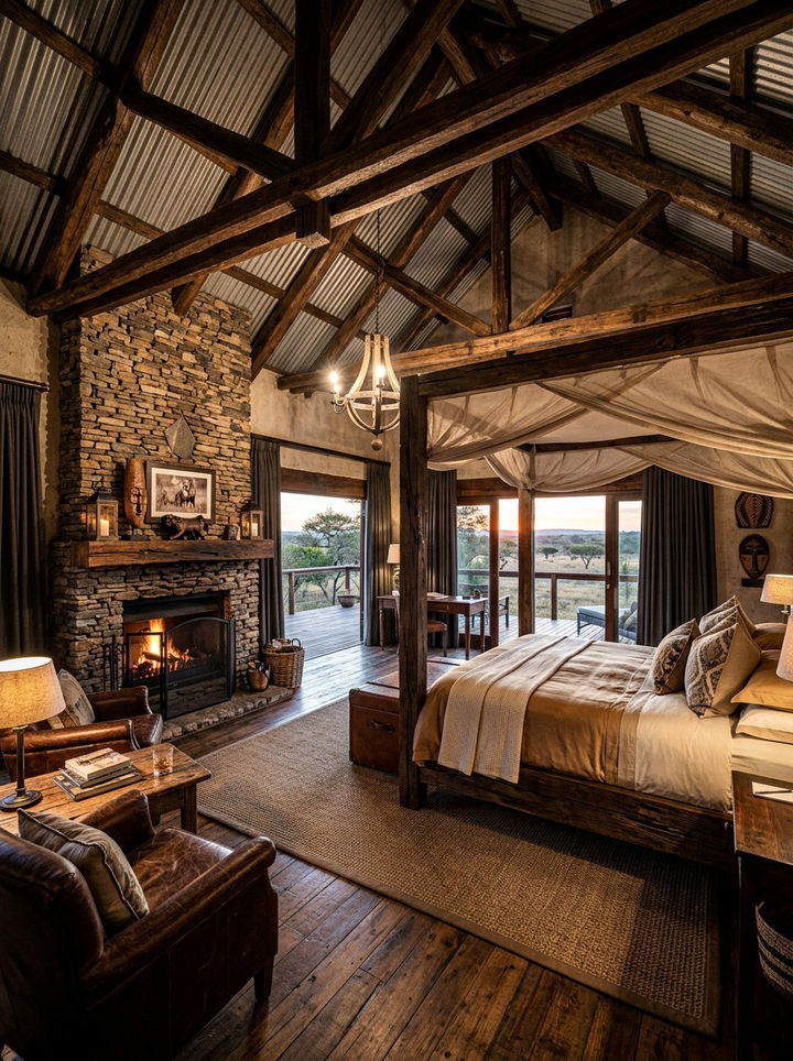 Safari Lodge Luxury Style - 30 African bedroom ideas