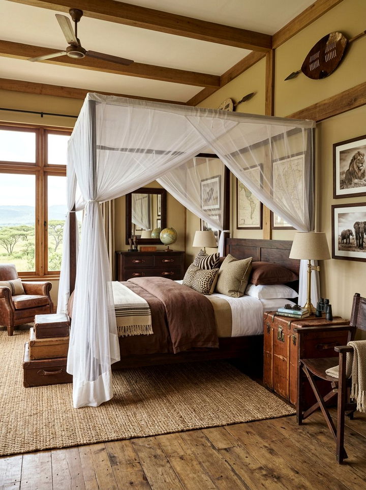 Safari Style Bedroom - 30 tropical bedroom ideas