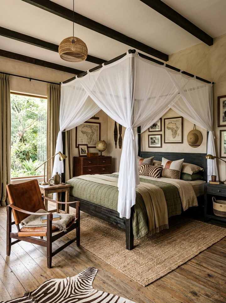 Safari Style Bedroom - 30 British colonial bedroom ideas