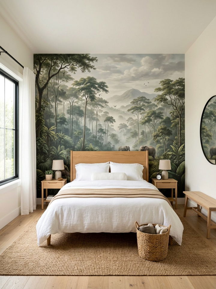 Safari wallpaper bedroom - 30 safari bedroom ideas