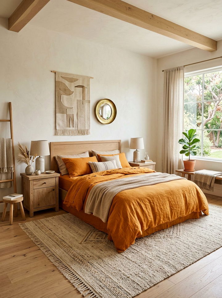 30 Saffron Bedroom Ideas to Warm Up Your Sleeping Space