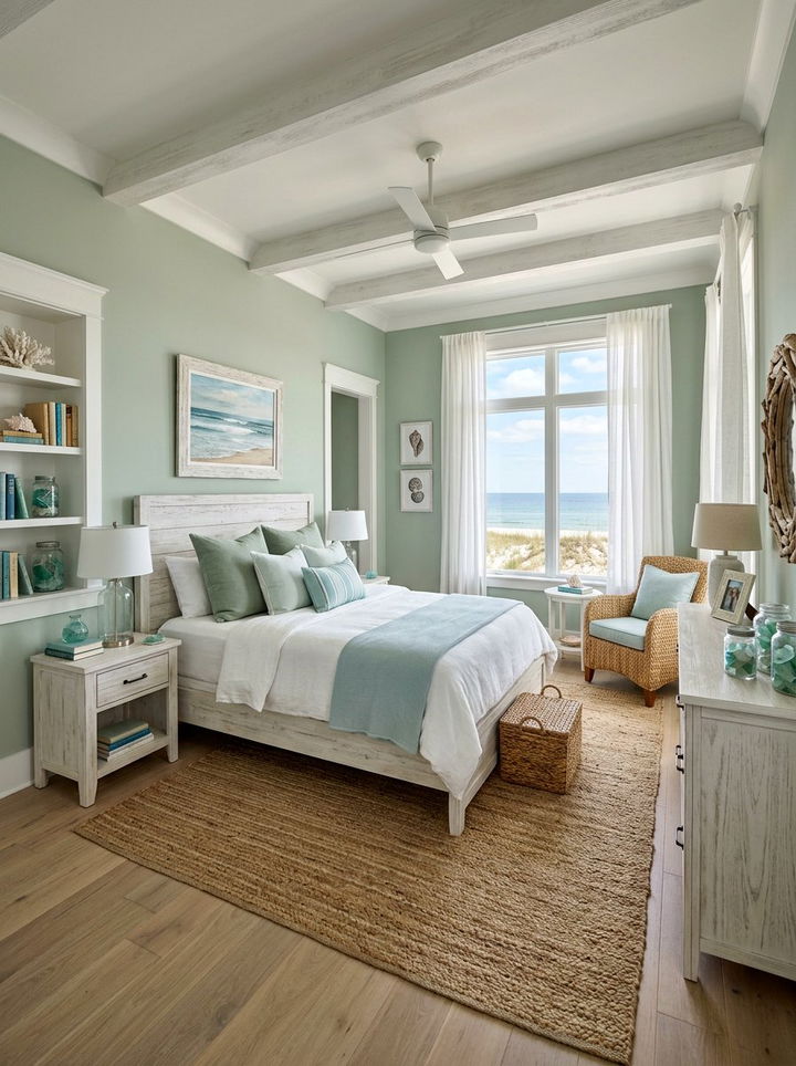 Sage Coastal Bedroom - 30 sage bedroom decor ideas
