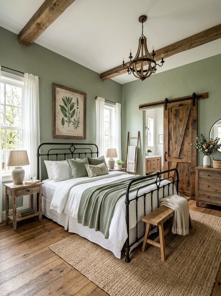 Sage Farmhouse Bedroom - 30 sage bedroom decor ideas