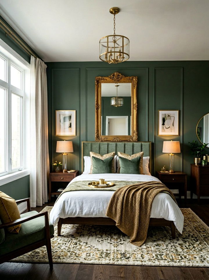 Sage Green And Gold Bedroom - 30 bedroom sage green walls