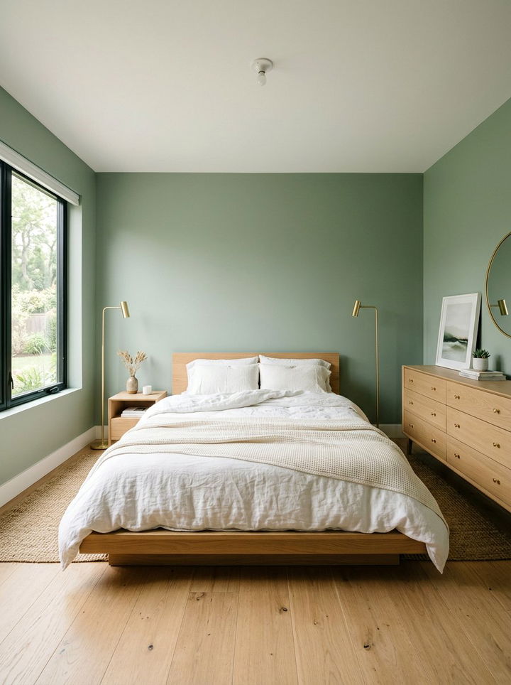 Sage Green And Gold Minimalist Bedroom - 30 green and gold bedroom color combo