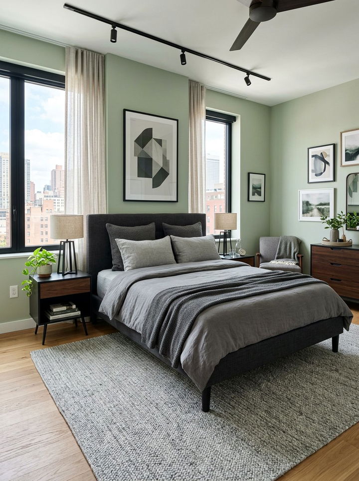 Sage Green And Grey Bedroom - 30 bedroom sage green walls