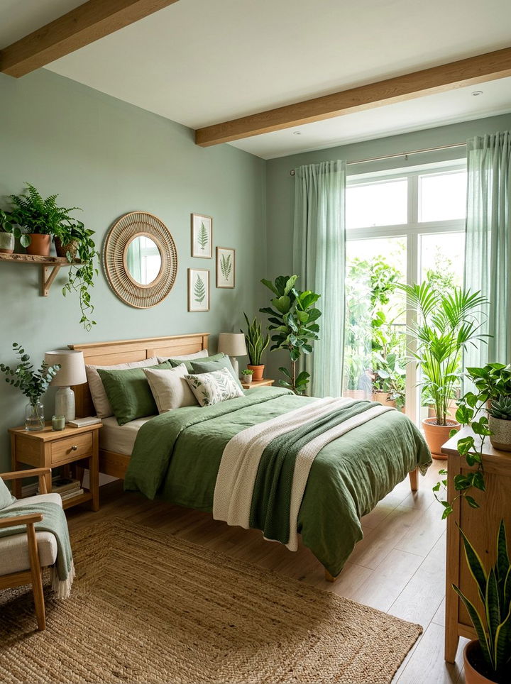 Sage Green Bedroom - 30 monochromatic bedroom ideas