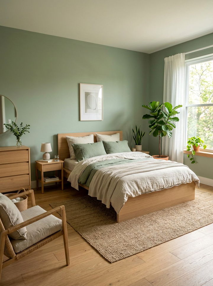 Sage Green Bedroom - 30 muted tone bedroom ideas