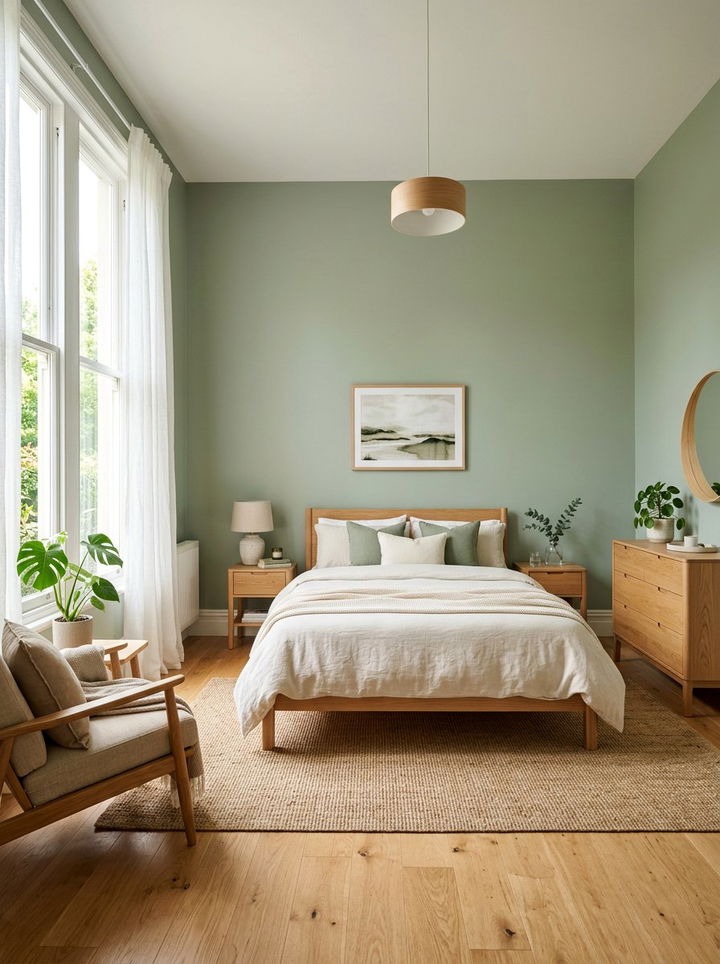 Sage Green Bedroom - 30 nature themed bedroom ideas