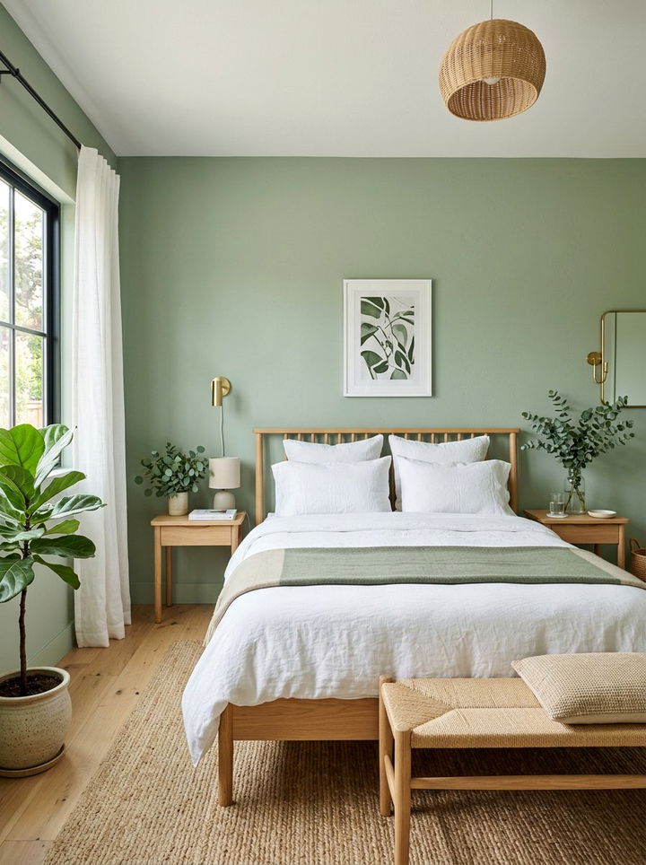 Sage Green Bedroom - 30 bedroom paint ideas