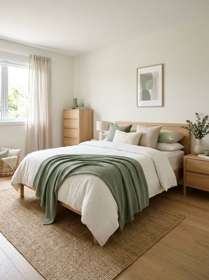 Sage Green Bedroom Accents - 30 soft minimalist bedroom ideas