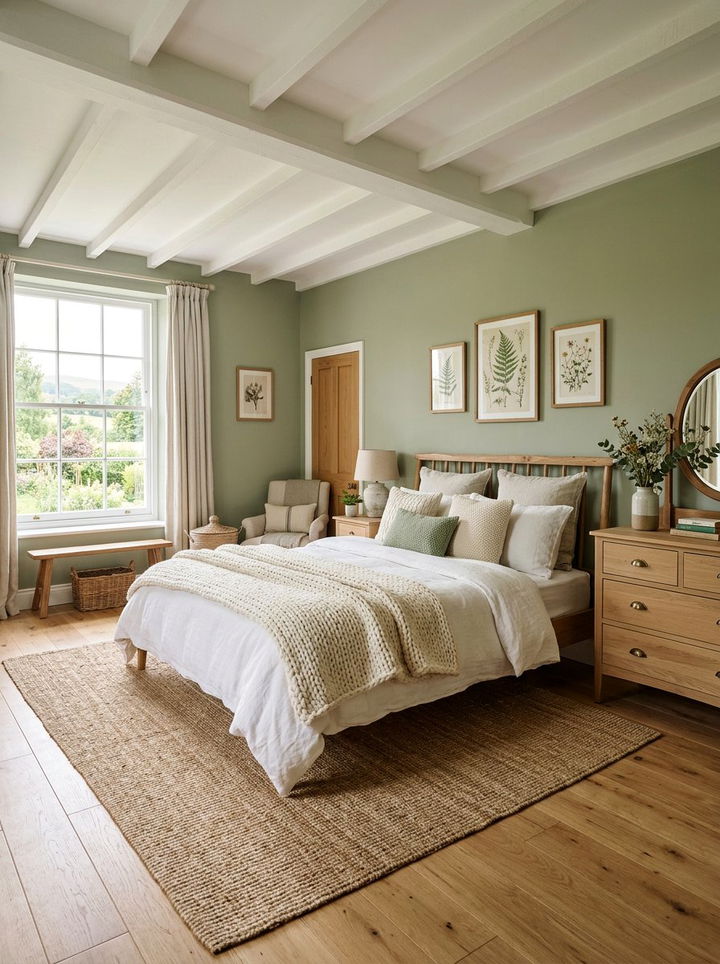 Sage Green Farmhouse Bedroom - 30 farmhouse bedroom color ideas