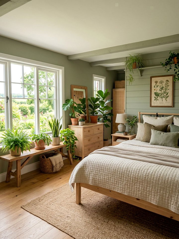 Sage Green Farmhouse Bedroom - 30 farmhouse bedroom ideas