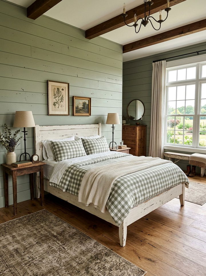 Sage Green Farmhouse Bedroom - 30 bedroom sage green walls