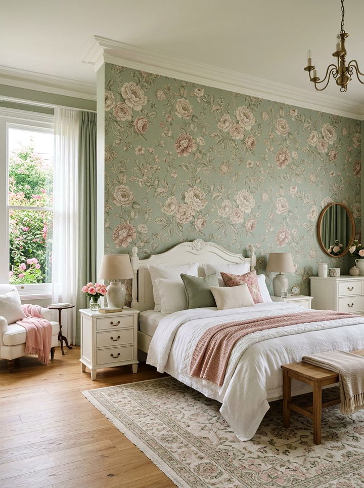 Sage Green Floral Bedroom - 30 sage green bedroom ideas