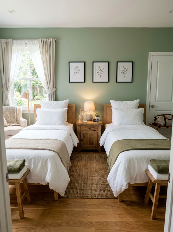 Sage Green Guest Bedroom - 30 bedroom sage green walls