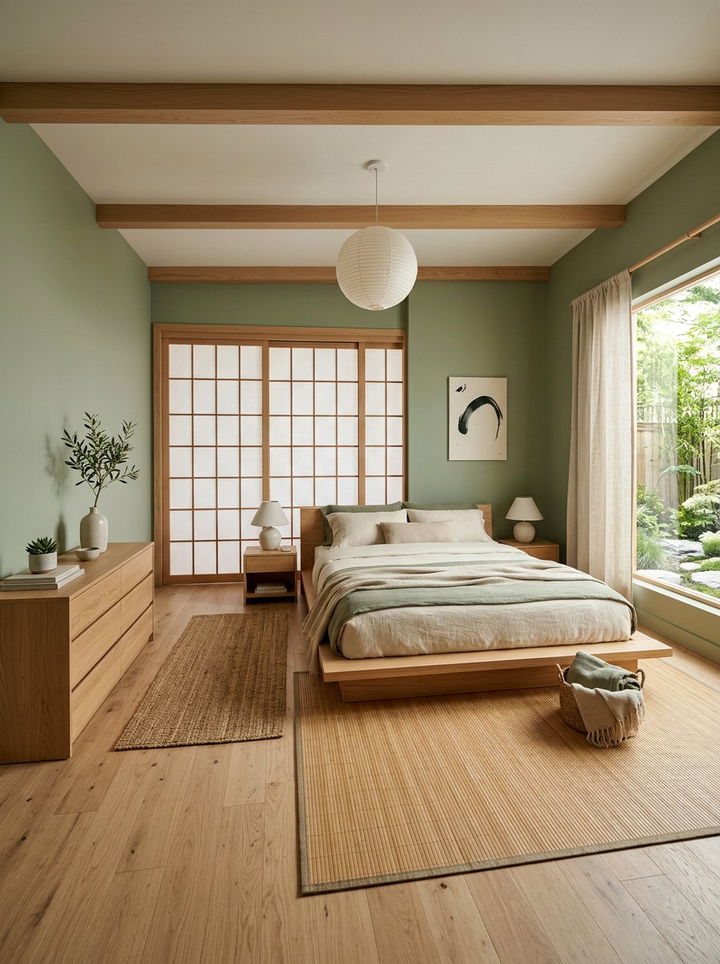 Sage Green Japandi Bedroom - 30 sage green bedroom ideas
