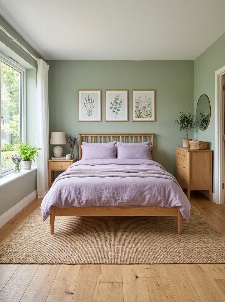 Sage Green Lavender Bedroom - 30 pastel purple bedroom ideas