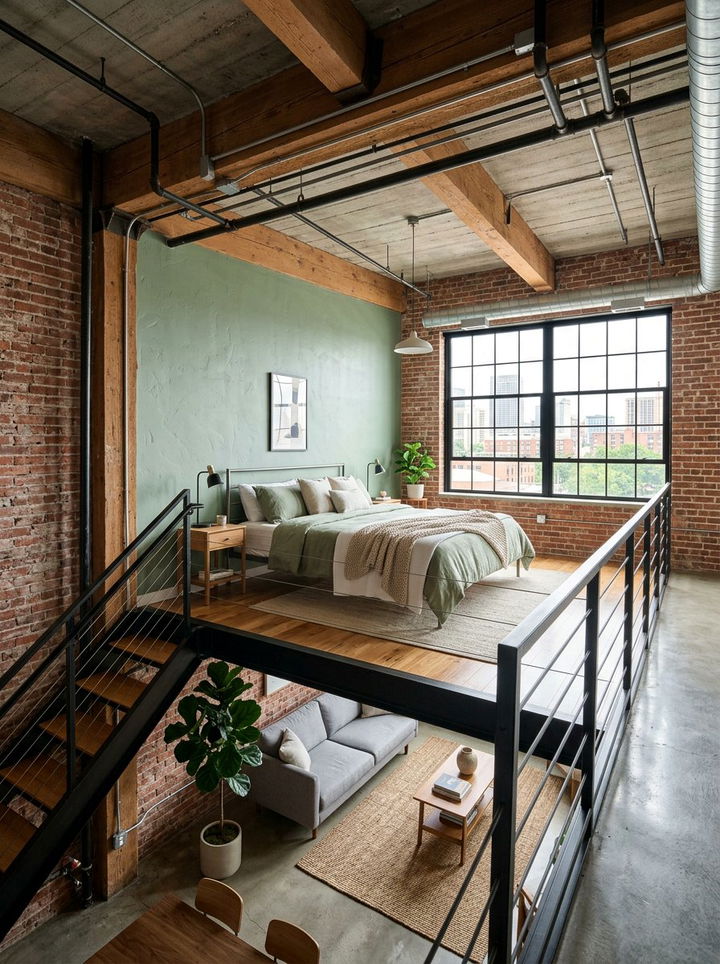 Sage Green Loft Bedroom - 30 sage green bedroom ideas