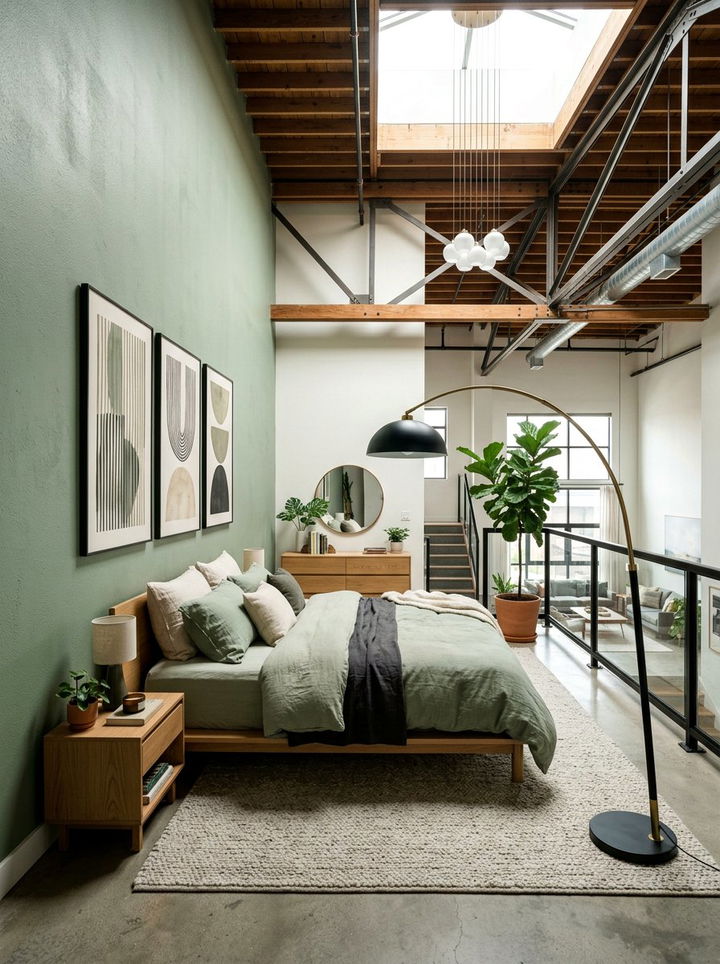 Sage Green Loft Bedroom - 30 bedroom sage green walls