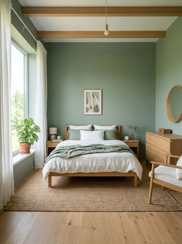 Sage Green Minimalist Bedroom - 30 minimalist bedroom color ideas