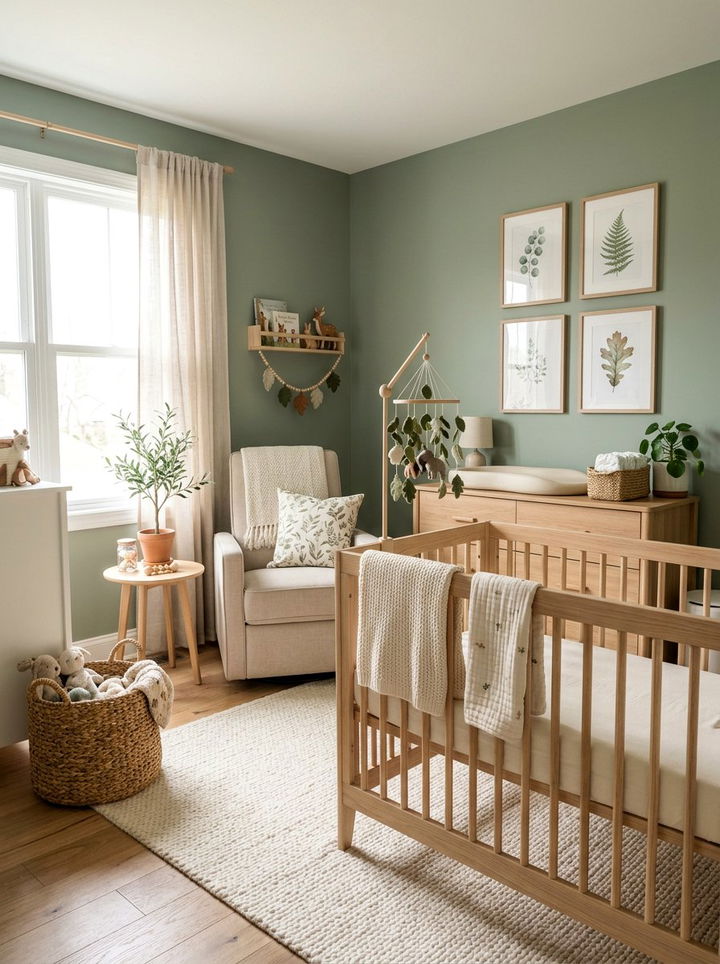 Sage Green Nursery - 30 infant bedroom ideas
