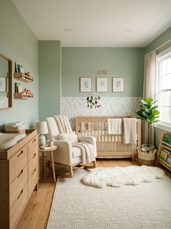 Sage Green Nursery - 30 bedroom sage green walls