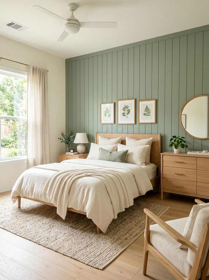 Sage Green Paneling - 30 bedroom paneling ideas
