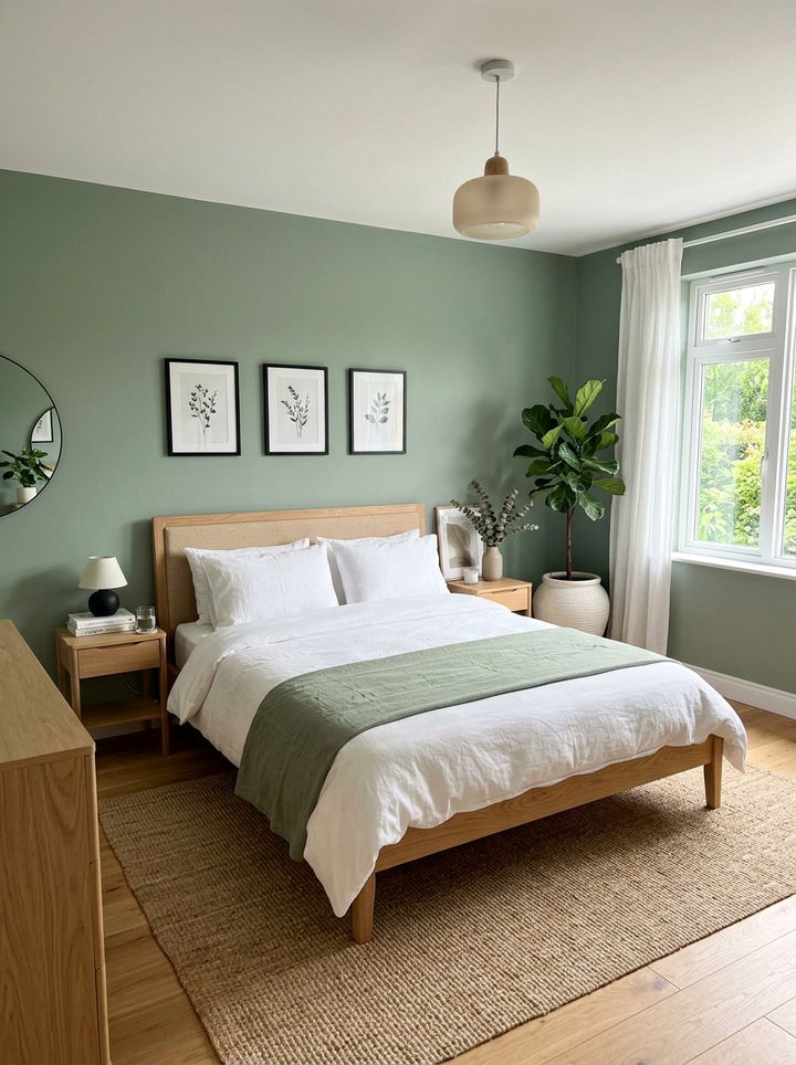 Sage Green Scandinavian Bedroom - 30 scandinavian green bedroom ideas